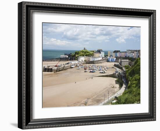 Tenby Harbour, Tenby, Pembrokeshire, Wales, United Kingdom, Europe-David Clapp-Framed Photographic Print