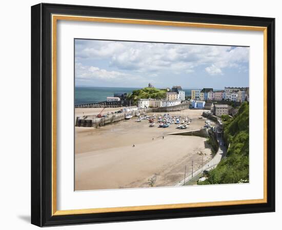 Tenby Harbour, Tenby, Pembrokeshire, Wales, United Kingdom, Europe-David Clapp-Framed Photographic Print