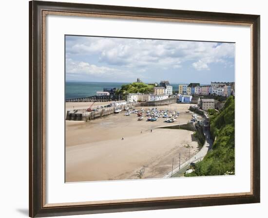 Tenby Harbour, Tenby, Pembrokeshire, Wales, United Kingdom, Europe-David Clapp-Framed Photographic Print