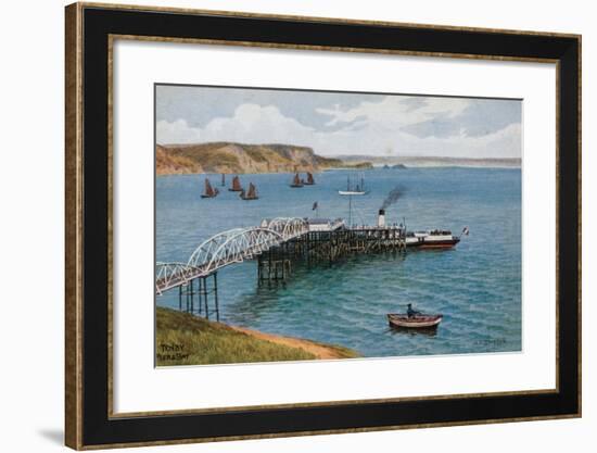 Tenby, Pier and Bay-Alfred Robert Quinton-Framed Giclee Print