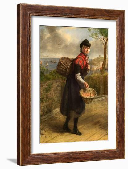 Tenby Prawn Seller, 1880 (Oil on Canvas)-William Powell Frith-Framed Giclee Print