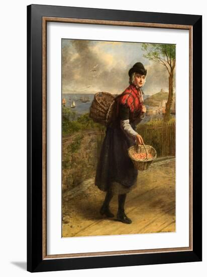 Tenby Prawn Seller, 1880 (Oil on Canvas)-William Powell Frith-Framed Giclee Print