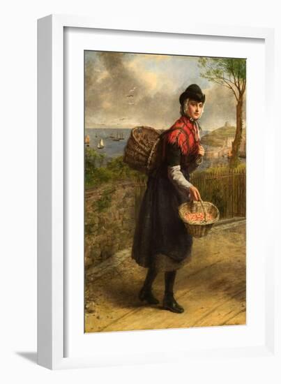 Tenby Prawn Seller, 1880 (Oil on Canvas)-William Powell Frith-Framed Giclee Print