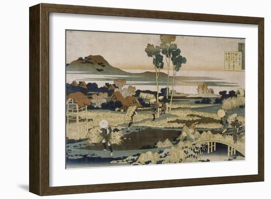 Tenchi Tenno ; Paysans en automne-Katsushika Hokusai-Framed Giclee Print