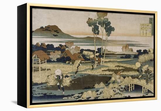 Tenchi Tenno ; Paysans en automne-Katsushika Hokusai-Framed Premier Image Canvas