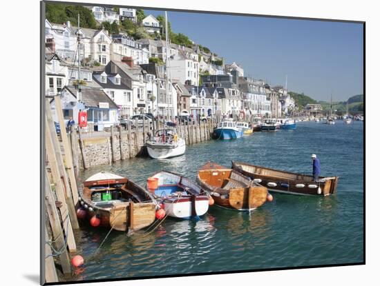 Tenders Moored on the Quayside in Looe, Cornwall, England, United Kingdom, Europe-David Clapp-Mounted Photographic Print
