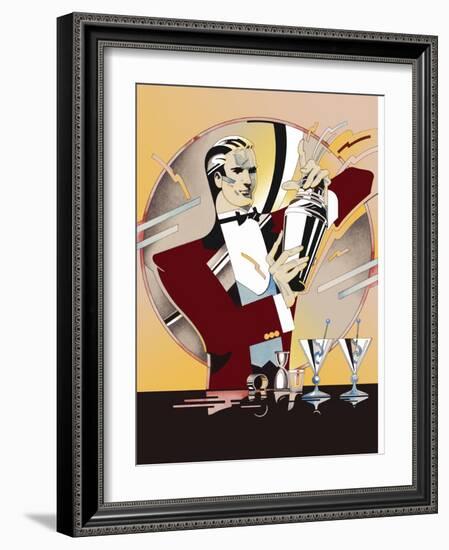 Tending Bar-David Chestnutt-Framed Giclee Print