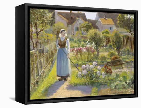 Tending the Garden-Jean Beauduin-Framed Premier Image Canvas