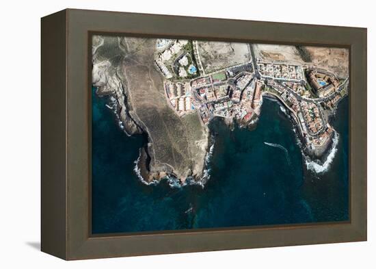 Tenerife, La Caleta, Aerial Picture, Beach, the Atlantic-Frank Fleischmann-Framed Premier Image Canvas