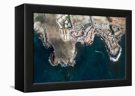 Tenerife, La Caleta, Aerial Picture, Beach, the Atlantic-Frank Fleischmann-Framed Premier Image Canvas