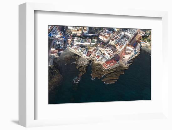 Tenerife, La Caleta, Aerial Picture, Fishing Village, Beach-Frank Fleischmann-Framed Photographic Print