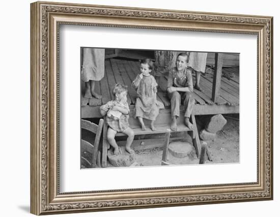 Tengle children in Hale County, Alabama, 1936-Walker Evans-Framed Photographic Print
