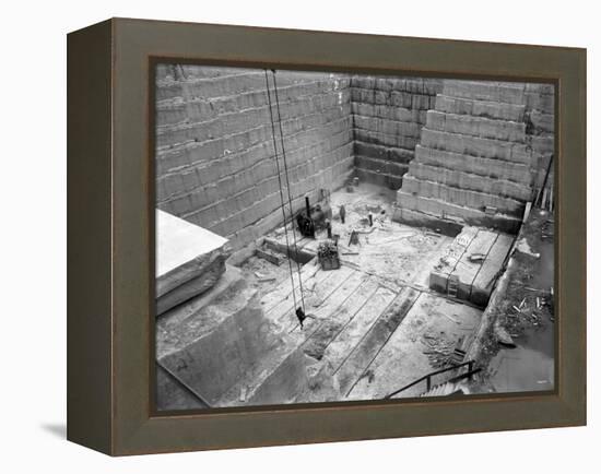 Tenino Sandstone Quarry, 1909-Ashael Curtis-Framed Premier Image Canvas