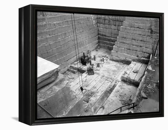 Tenino Sandstone Quarry, 1909-Ashael Curtis-Framed Premier Image Canvas