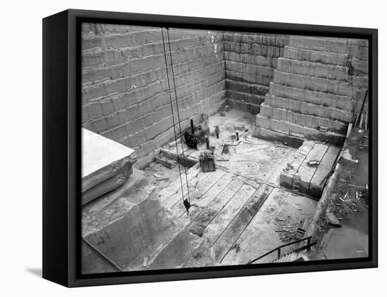 Tenino Sandstone Quarry, 1909-Ashael Curtis-Framed Premier Image Canvas