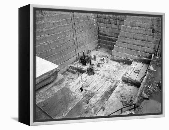 Tenino Sandstone Quarry, 1909-Ashael Curtis-Framed Premier Image Canvas