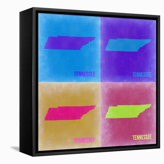 Tennesse Pop Art Map 2-NaxArt-Framed Stretched Canvas