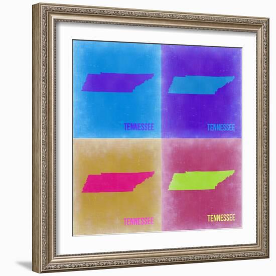 Tennesse Pop Art Map 2-NaxArt-Framed Premium Giclee Print