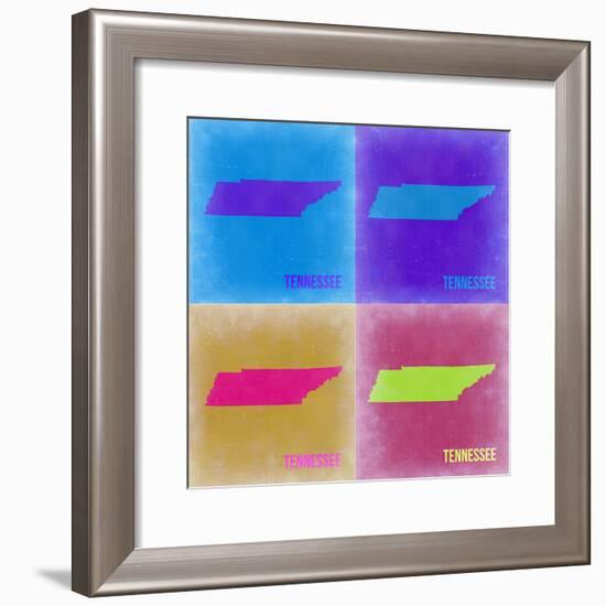 Tennesse Pop Art Map 2-NaxArt-Framed Premium Giclee Print