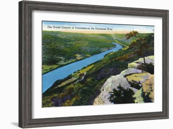 Tennessee - Aerial View of the Grand Canyon of Tn and the Tennessee River, c.1944-Lantern Press-Framed Art Print