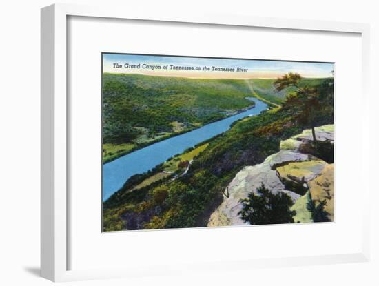 Tennessee - Aerial View of the Grand Canyon of Tn and the Tennessee River, c.1944-Lantern Press-Framed Art Print