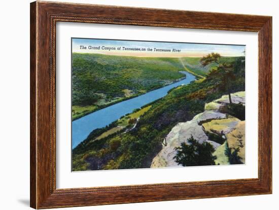 Tennessee - Aerial View of the Grand Canyon of Tn and the Tennessee River, c.1944-Lantern Press-Framed Art Print