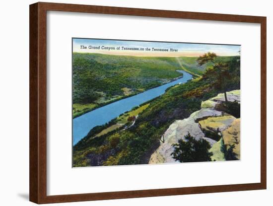 Tennessee - Aerial View of the Grand Canyon of Tn and the Tennessee River, c.1944-Lantern Press-Framed Art Print