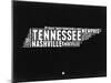 Tennessee Black and White Map-NaxArt-Mounted Art Print