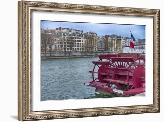 Tennessee Boat On The Seine-Cora Niele-Framed Giclee Print