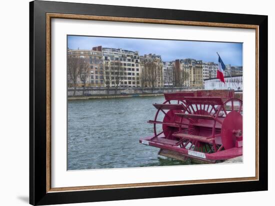 Tennessee Boat On The Seine-Cora Niele-Framed Giclee Print