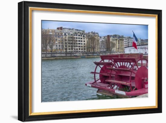 Tennessee Boat On The Seine-Cora Niele-Framed Giclee Print