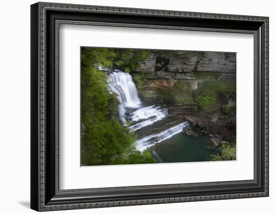 Tennessee, Cummins Falls State Park. Waterfall and Cascade of Blackburn Fork State Scenic River-Jaynes Gallery-Framed Photographic Print