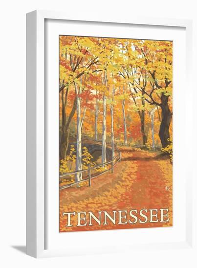 Tennessee - Fall Colors-Lantern Press-Framed Art Print