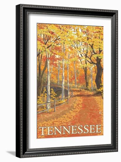 Tennessee - Fall Colors-Lantern Press-Framed Art Print