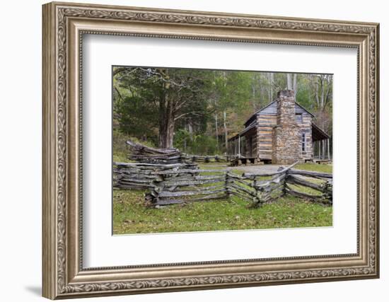 Tennessee, Great Smoky Mountains NP. John Oliver Place in Cades Cove-Don Paulson-Framed Photographic Print