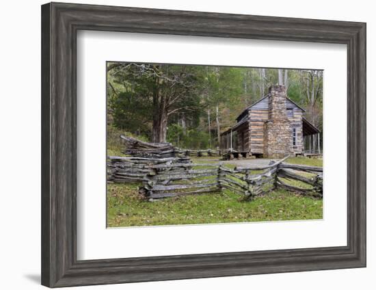 Tennessee, Great Smoky Mountains NP. John Oliver Place in Cades Cove-Don Paulson-Framed Photographic Print