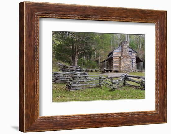 Tennessee, Great Smoky Mountains NP. John Oliver Place in Cades Cove-Don Paulson-Framed Photographic Print