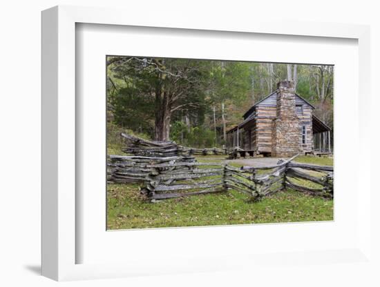 Tennessee, Great Smoky Mountains NP. John Oliver Place in Cades Cove-Don Paulson-Framed Photographic Print