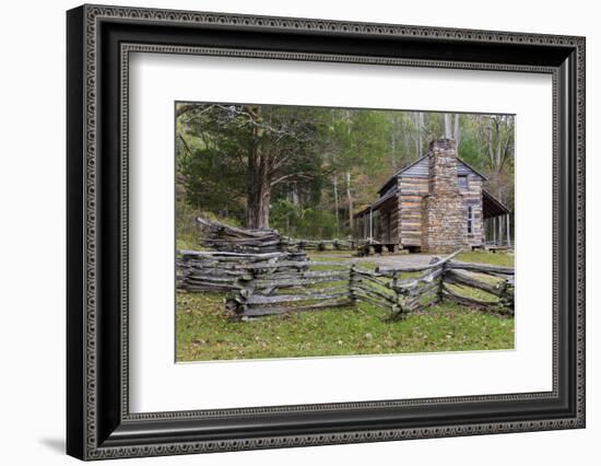 Tennessee, Great Smoky Mountains NP. John Oliver Place in Cades Cove-Don Paulson-Framed Photographic Print