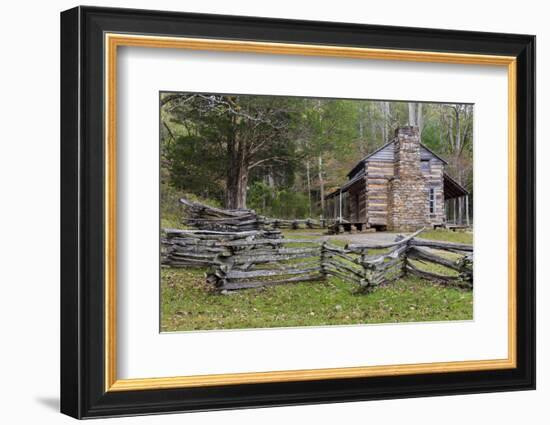 Tennessee, Great Smoky Mountains NP. John Oliver Place in Cades Cove-Don Paulson-Framed Photographic Print