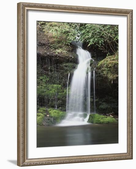 Tennessee, Great Smoky Mts National Park, Waterfall on Little River-Christopher Talbot Frank-Framed Photographic Print