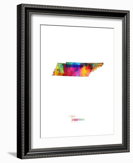 Tennessee Map-Michael Tompsett-Framed Art Print