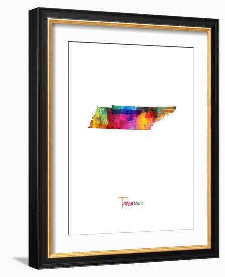 Tennessee Map-Michael Tompsett-Framed Art Print