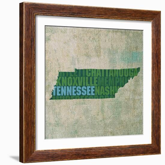 Tennessee State Words-David Bowman-Framed Giclee Print