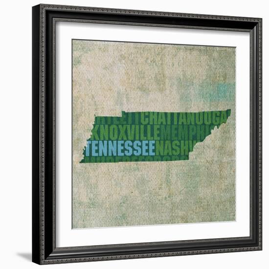 Tennessee State Words-David Bowman-Framed Giclee Print