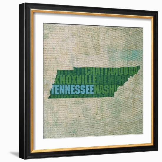 Tennessee State Words-David Bowman-Framed Giclee Print