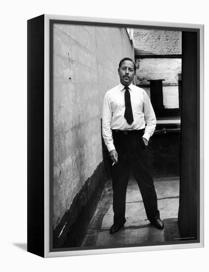 Tennessee Williams Standing W Cigarette, NYC 1955-Alfred Eisenstaedt-Framed Premier Image Canvas