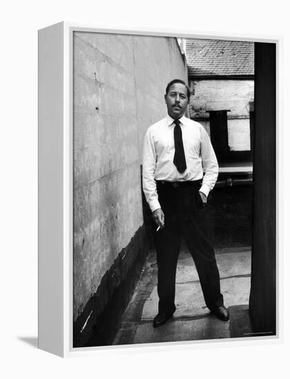 Tennessee Williams Standing W Cigarette, NYC 1955-Alfred Eisenstaedt-Framed Premier Image Canvas