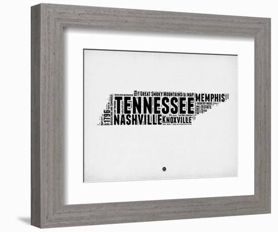 Tennessee Word Cloud 2-NaxArt-Framed Premium Giclee Print