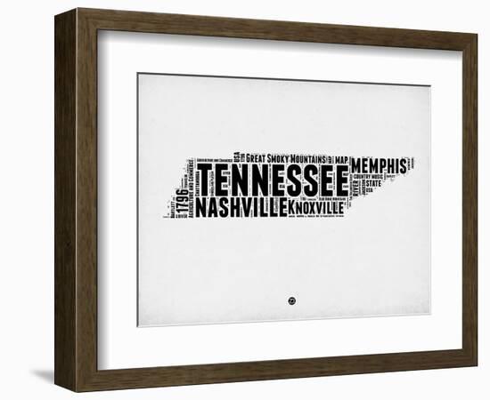 Tennessee Word Cloud 2-NaxArt-Framed Premium Giclee Print